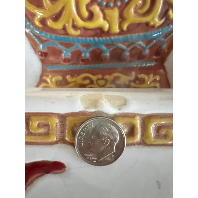 Ceramic Pair of Vintage Wen Hing Ceramics Taiwanese Elephant Garden Stools / Pedestals For Sale - Image 7 of 10