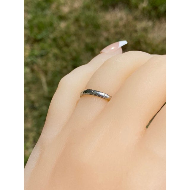 The El Monte: Antique White Gold Orange Blossom Wedding Band For Sale In Philadelphia - Image 6 of 9