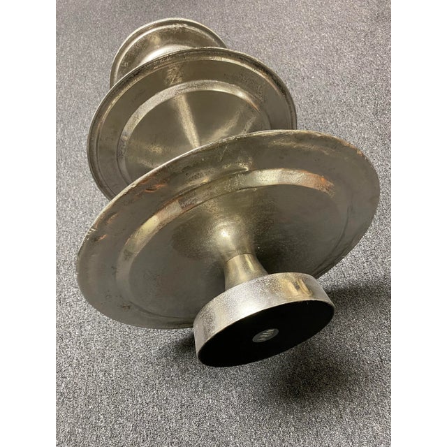 Nautical 3 Tier Silver Server With a Nautical Design For Sale - Image 3 of 3