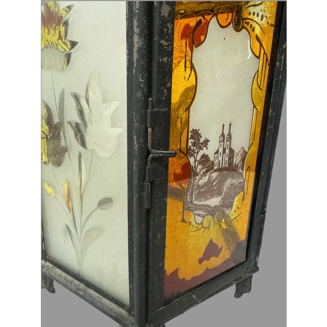 Late 19th Century Glass Hanging Lantern For Sale - Image 4 of 10