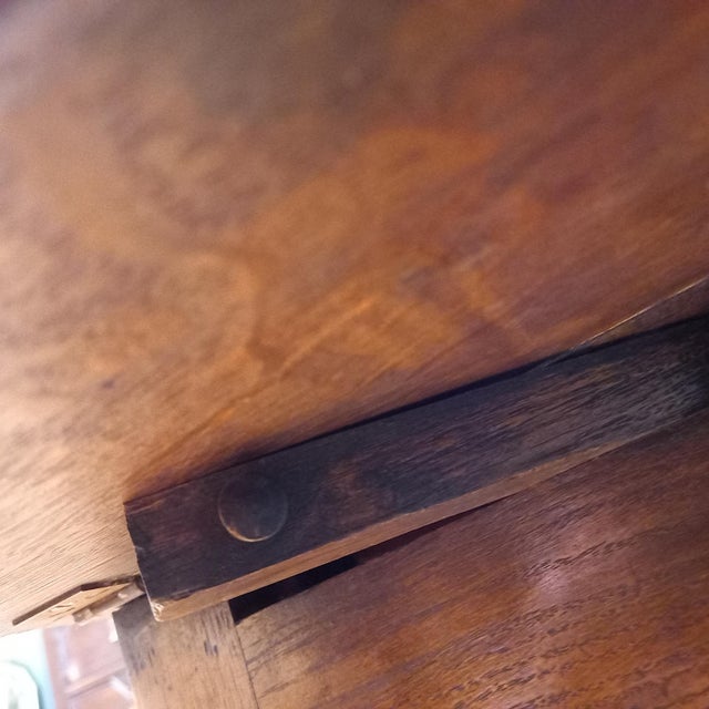 Wood Antique Drop Leaf Joint Stool, 1700s For Sale - Image 7 of 13