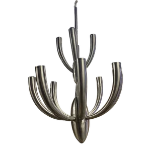 Midcentury Modern Space Age Style Chrome 12 Light Chandelier