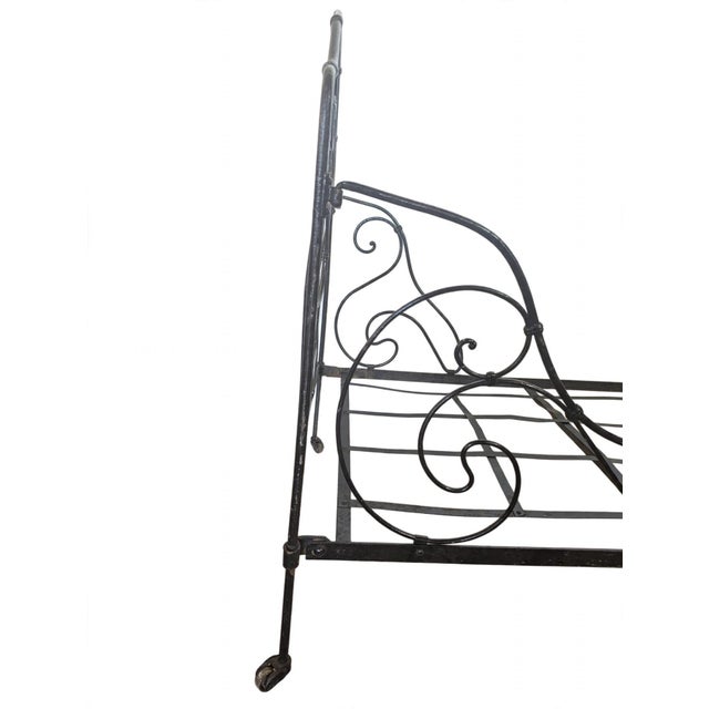 Antique Iron Folding Bed For Sale - Image 4 of 10