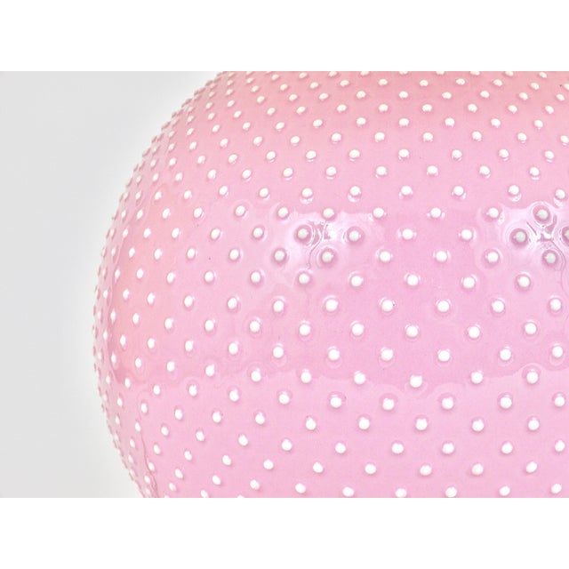 Rosé Pastel Polka Dot Sphere Table Lamp in Ceramic & Brass from Studio Paf Milano, 1970s For Sale - Image 12 of 18