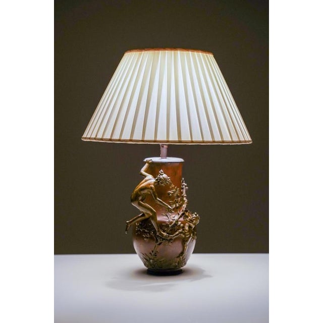 Bronze Table Lamp from Eugène Provost, France For Sale - Image 3 of 12