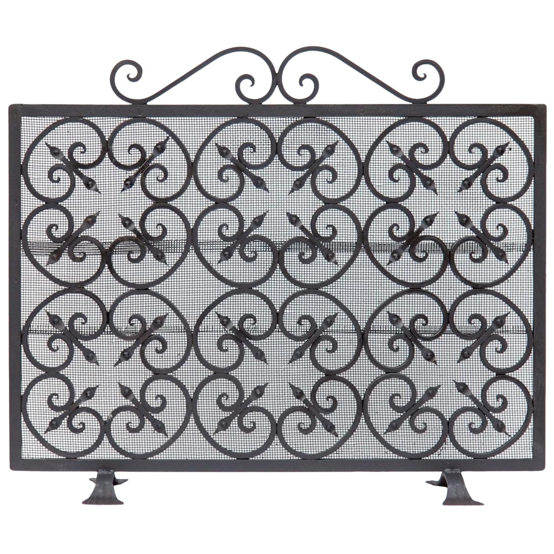 Antique Wrought Iron Fireplace Screen Chairish