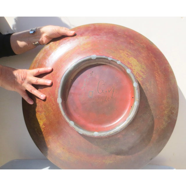 Clément Massier (1844-1917) Massive Luniville Floral Charger 24" Diameter Circa 1890 For Sale - Image 17 of 18