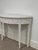 Late 19th Century Louis XVI Ornately Carved Wood Demi-Lune With White Gesso Finish For Sale In Little Rock - Image 6 of 8