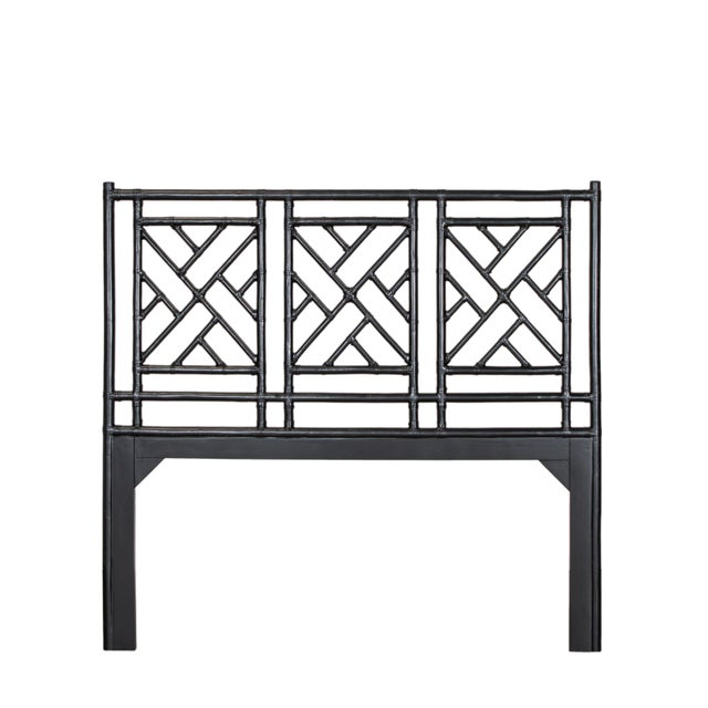 David Francis Chippendale Platform Bed Queen, Black For Sale - Image 4 of 6