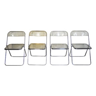 Vintage Plia Chairs by Giancarlo Piretti for Anonima Castelli, 1970s, Set of 4 For Sale