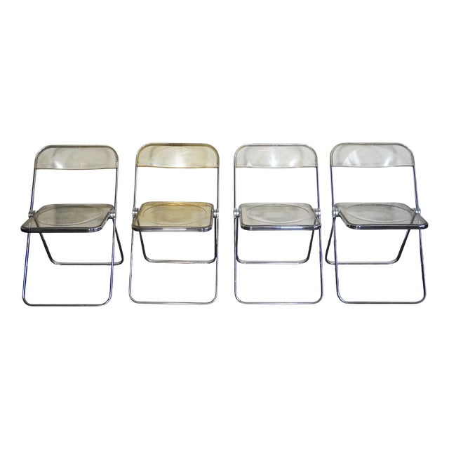 Vintage Plia Chairs by Giancarlo Piretti for Anonima Castelli, 1970s, Set of 4 For Sale