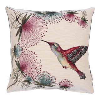 Hummingbird II Woven Cushion With Feather Filler - 42x42cm (17"x17") For Sale