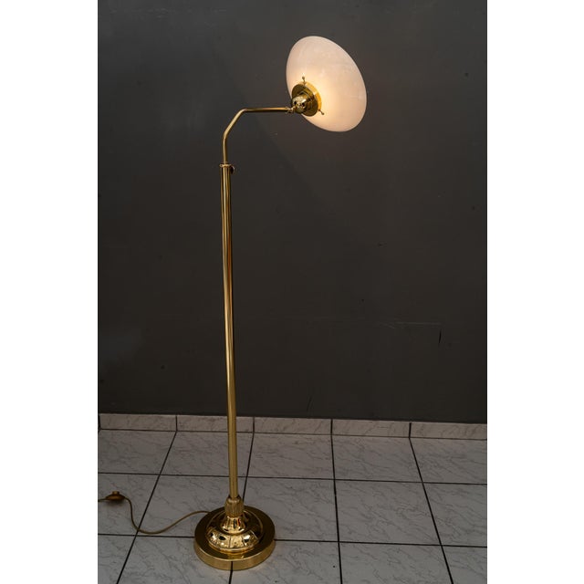 Art Deco Adjustable Floor Lamp with Opal Glass Shade, Vienna, Austria, 1920 For Sale - Image 14 of 18