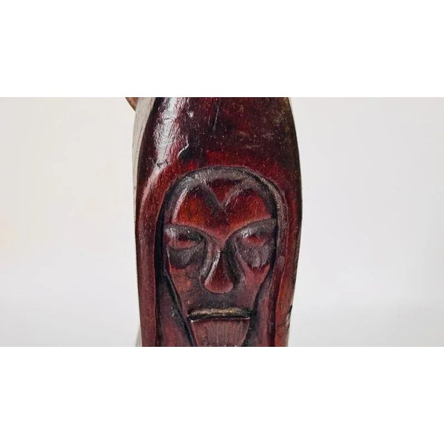 19th Century Abstract Wood Candleholder Sculpture, France For Sale - Image 11 of 15