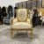 Rococo Rococo Style Beige ArmChair With Gold Leaf Details For Sale - Image 3 of 7