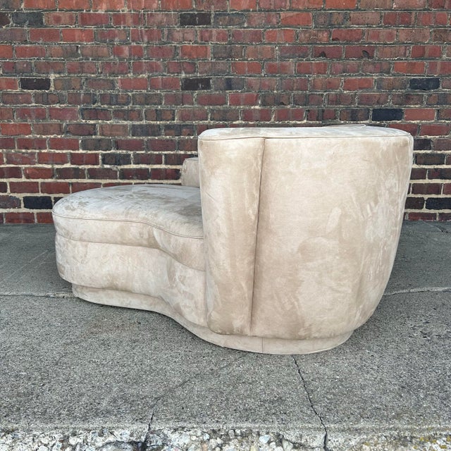 Mid 20th Century Vladimir Kagan Style Chaise Lounge Post Modern For Sale - Image 5 of 11