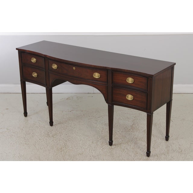 Kindel Mahogany Hepplewhite Style Sideboard Buffet For Sale - Image 12 of 18