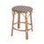 Orange Ballito 24.5 in. Seat Height Oval Rattan Counter Stool with Footrest, French Orange, Brown, Gray & White For Sale - Image 8 of 8