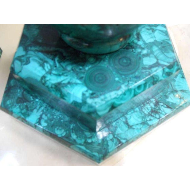 Set of 6 Malachite Vases, 1960's For Sale In Los Angeles - Image 6 of 7