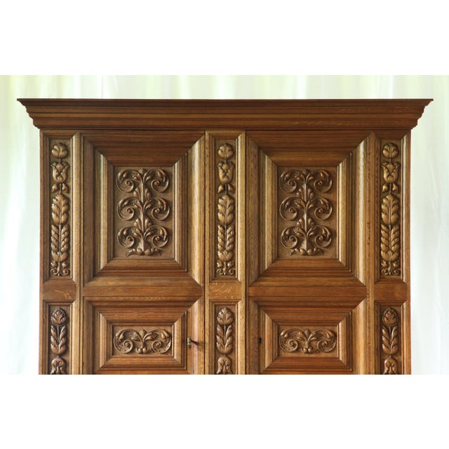 Vintage Art Nouveau Danish Oak Cabinet, 1930s For Sale - Image 4 of 17