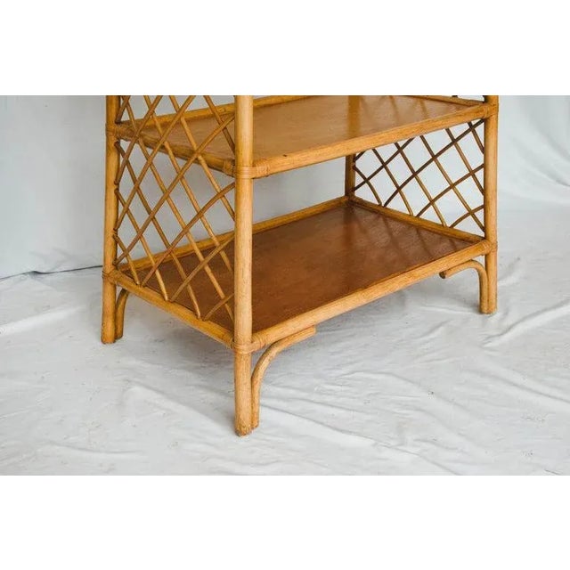 Midcentury Rattan Étagère For Sale - Image 10 of 13