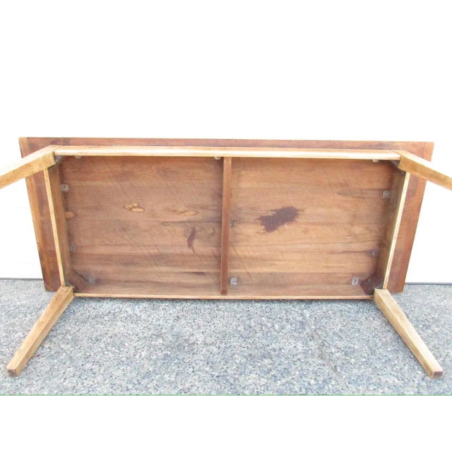 Vintage French Light Oak Farm Table For Sale - Image 14 of 17