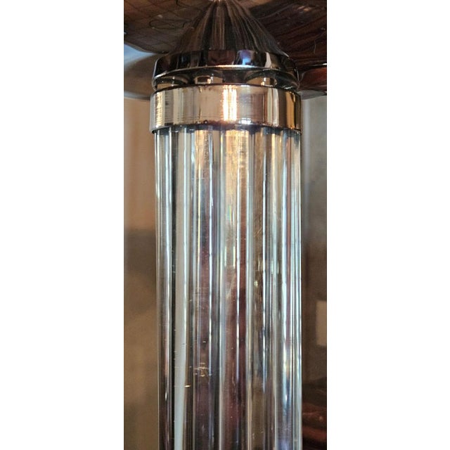Gianfranco Frattini Vintage Chrome Floor Lamp with Glass Stems by Gianfranco Frattini, 1970s For Sale - Image 4 of 15