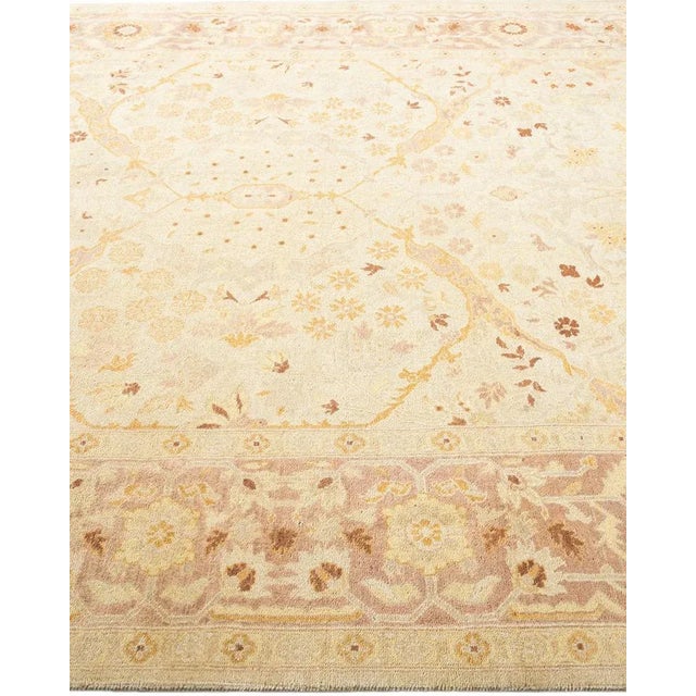 Mogul Collection Hand-Knotted Area Rug - Ivory 6' 2" x 12' 3" For Sale - Image 4 of 9