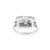 Metal Antique 14k White Gold 1.57ctw Old Euro Cut Diamond Three Stone Engagement Ring, Size 7 For Sale - Image 7 of 9