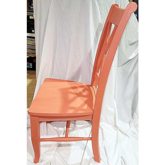 1980s Solo Side Chair in Coral For Sale In West Palm - Image 6 of 7