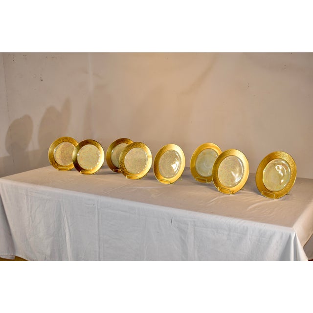 Set of 8 FABULOUS dinner plates by Epiage Pirken Hammer. I have never seen another piece of this extraordinary porcelain....