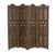 Metal Syrian Palm Tree Motif Four Panel Brass Clad Screen For Sale - Image 7 of 10