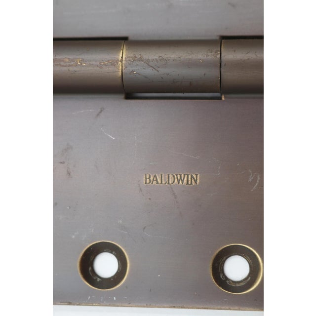 Traditional Pair of 4.5 X 4.5 In. Oil Rubbed Bronze Butt Door Hinges For Sale - Image 3 of 5