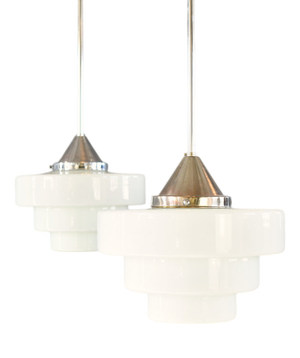 Art Deco Opaline Light by Edison, 1930s