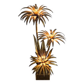 Brass Floor Lamp from Maison Jansen, France, 1975 For Sale