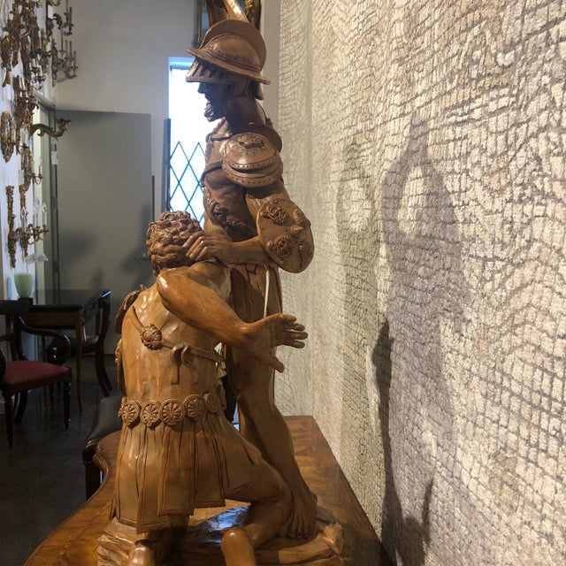 Terra Cotta Warrior Statue Signed by Artist. - Table Top - Circa 1940 For Sale - Image 9 of 12