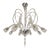 1970s Mid-Century Modern Large Clear Murano Glass Chandelier For Sale