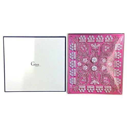 Late 20th Century Vintage Porcelain Gien Classical Floral Tray For Sale - Image 5 of 7