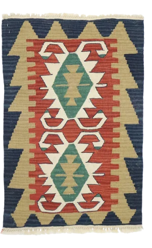 Vintage Persian Shiraz Kilim Rug - 02'00 X 02'11