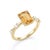 Citrine & Cubic Zirconia Wedding Ring - November Birthstone Stacking Ring Us 7 For Sale - Image 4 of 5