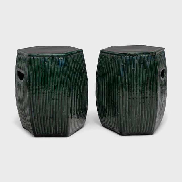 Ceramic Chinese Bamboo Grove Garden Stool For Sale - Image 7 of 7