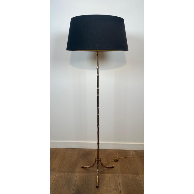 1940s Bronze faux bamboo floor lamp by Maison Bagués For Sale - Image 12 of 12