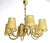 A representative six-armed ceiling lamp from the Viennese Modernist period. The design is attributed to Josef Frank....