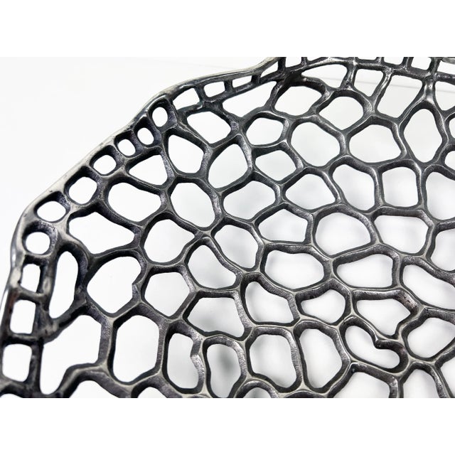 l'Objet Large Cast Metal Sculptural Centerpiece Bowl For Sale - Image 9 of 13