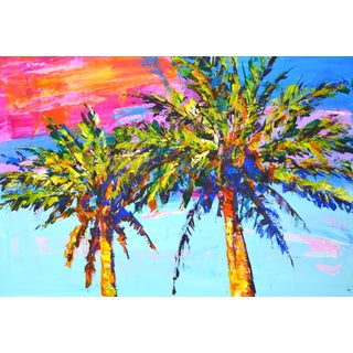 "Palm Trees 6." Original Contemporary Painting by Iryna Kastsova For Sale
