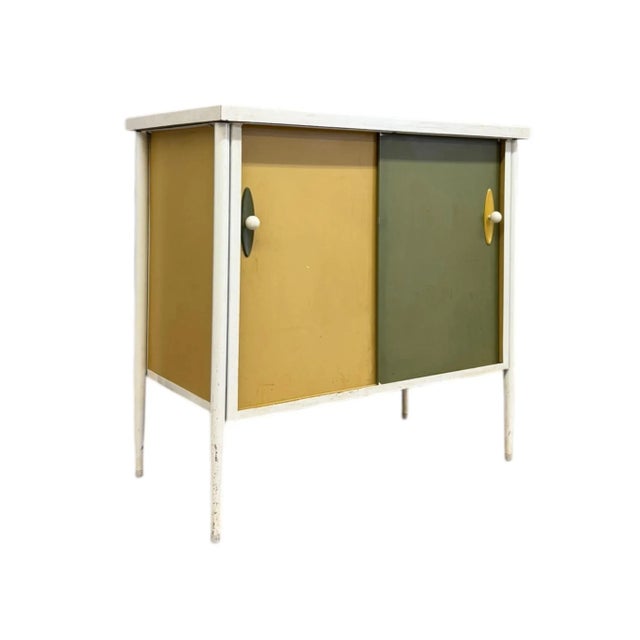 George Nelson Vintage Mid Century Modern Record Cabinet or Credenza in Style of George Nelson For Sale - Image 4 of 10