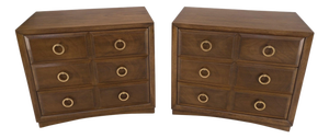 Pair of Gibbings Widdicomb Solid Brass Ring Drop Pulls Bachelor Chests Dressers