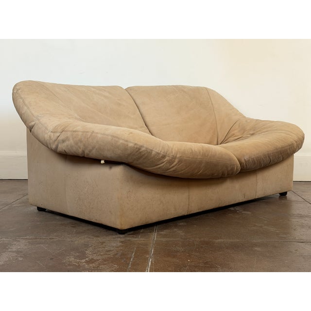 Vintage 1970’s Leolux Leather Loveseat Sofa For Sale - Image 11 of 18