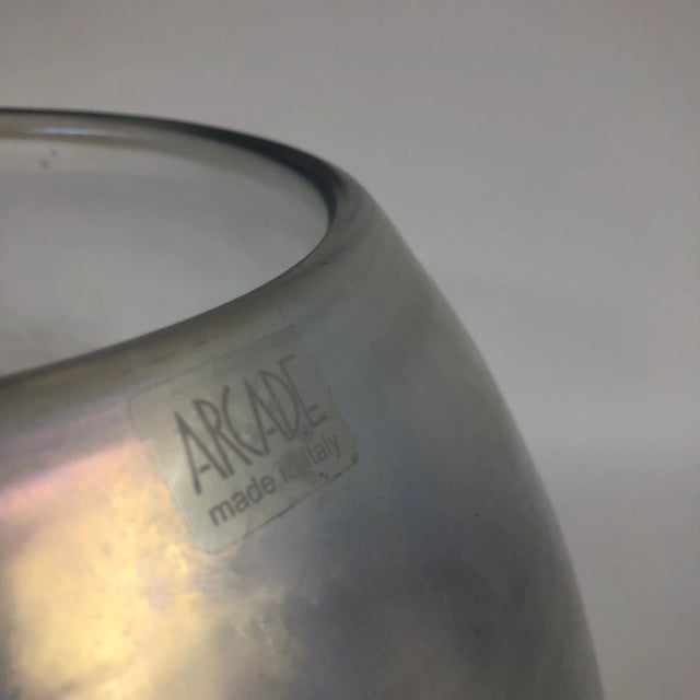 Italian Handblown Iridescent Glass Vase by Arcade For Sale In New York - Image 6 of 8