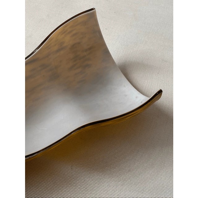 Antique Tortoise Shell Glass Sconce Shade For Sale - Image 4 of 6